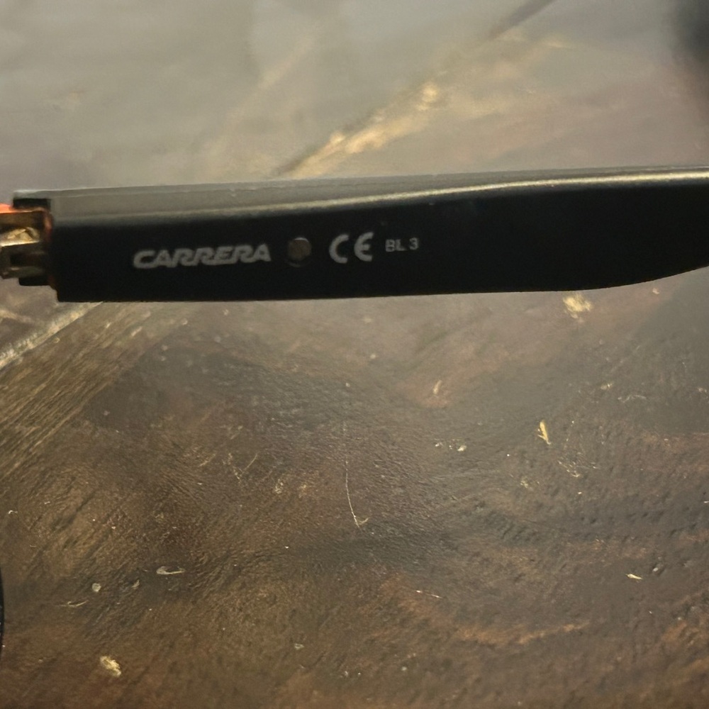 Carrera Black Rectangular Sunglasses With Dark Gr… - image 7